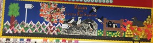Wall frieze made by P1A at Linlithgow Primary