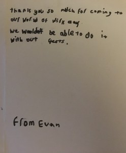 Grange Primary thank you card